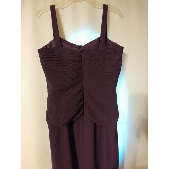 Jade by Jasmine 12 Purple Eggplant Formal Dress Embellished Evening Gown Prom - Picture 2 of 6